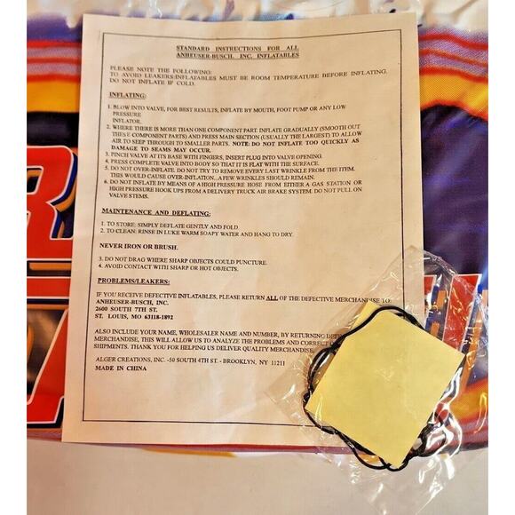 1990's Busch / Busch Light Large Inflatable Beer Can Store Display NASCAR U136 - Picture 9 of 11